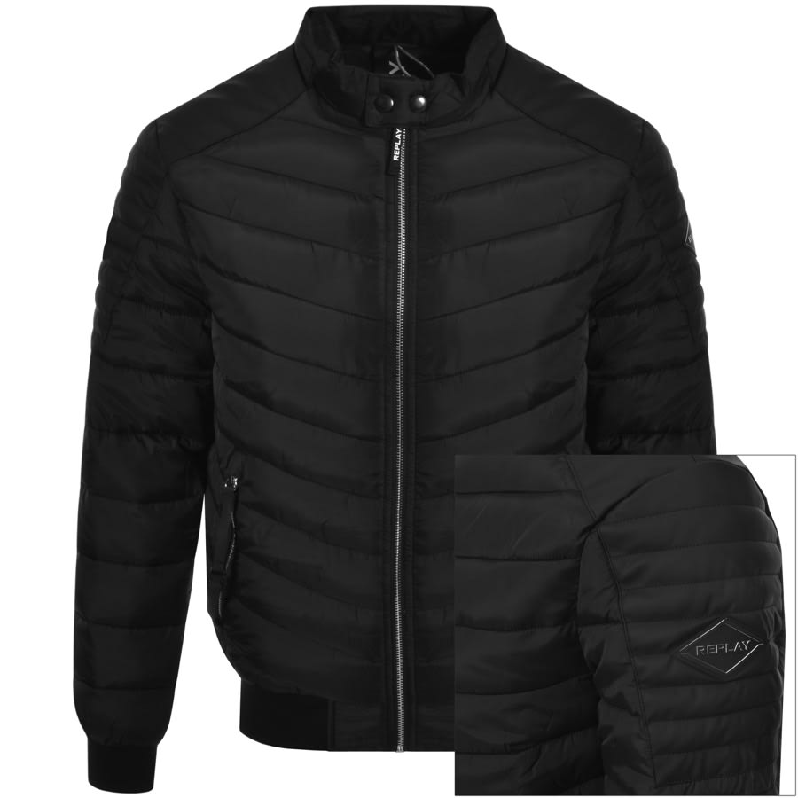 Alternative Image for ProductReplay Padded Jacket Black1